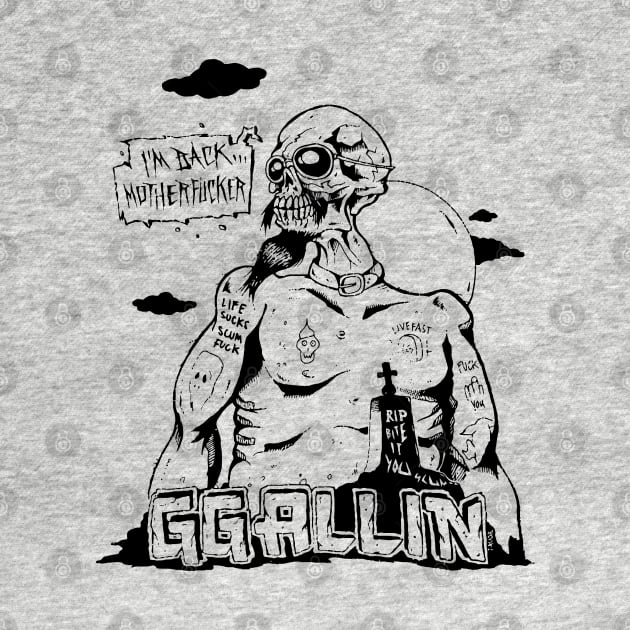 GG Allin Outlaw Scum Vintage \m/ Design by darklordpug